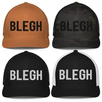 Image 1 of CLOSED BACK CLASSIC BLEGH TRUCKER HAT