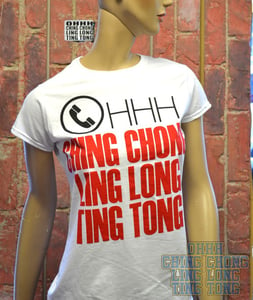 Image of OHHH Ching Chong Ling Long Ting Tong Womens Fit-Shirt ( White )
