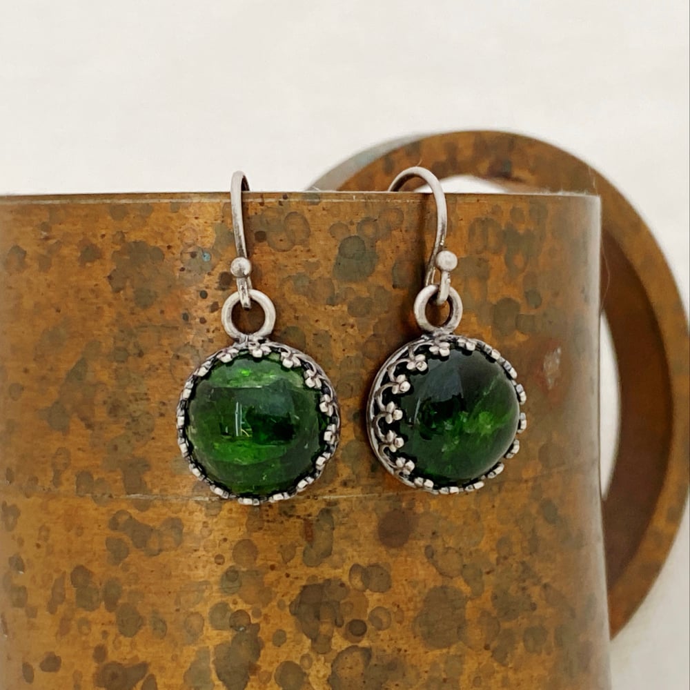 Image of Chrome Diopside Earrings 