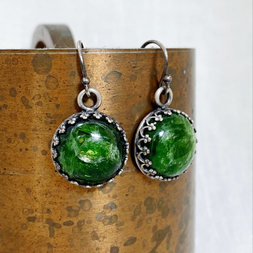 Image of Chrome Diopside Earrings 