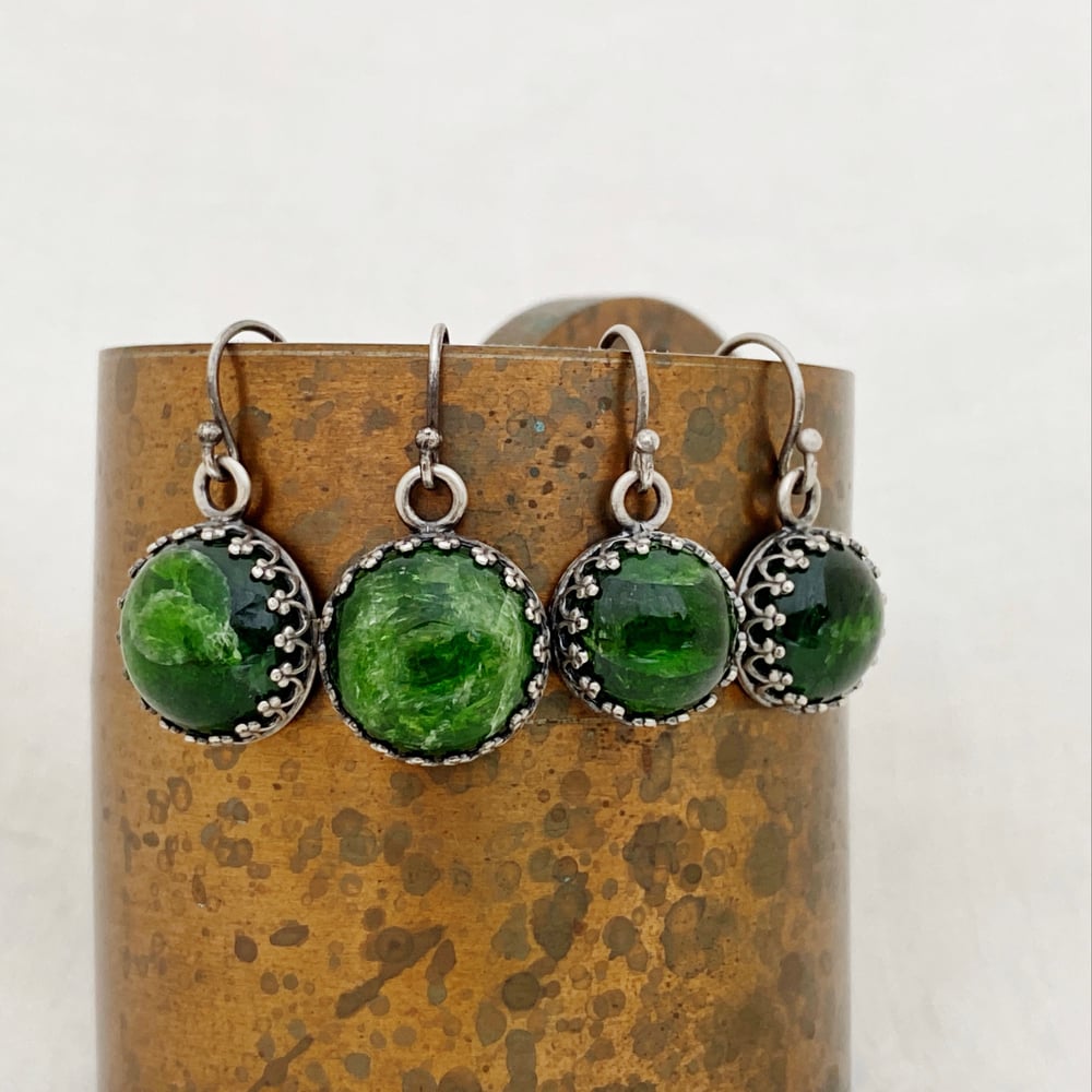 Image of Chrome Diopside Earrings 