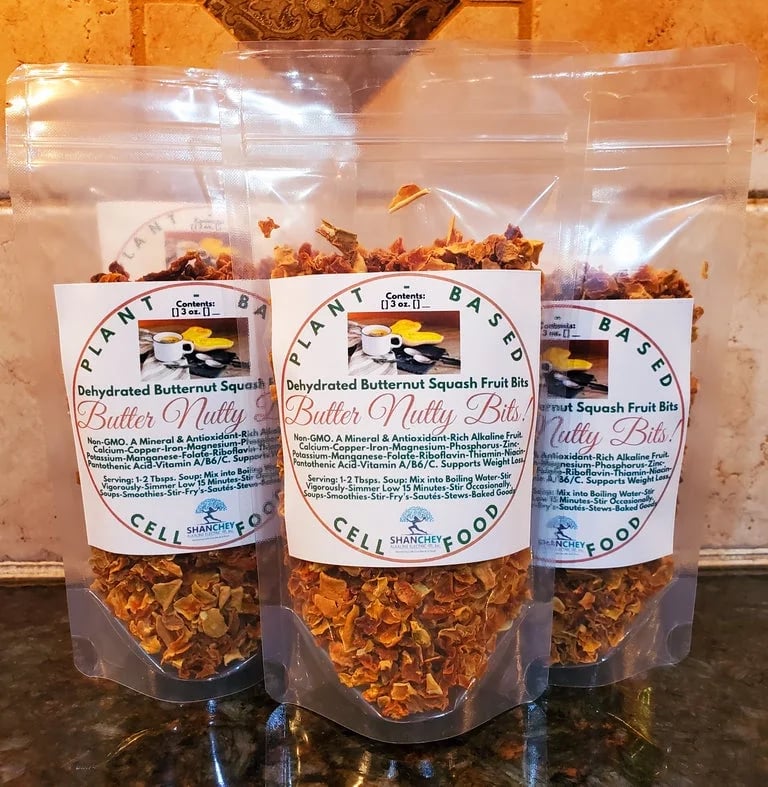 Butter Nutty! Dehydrated Butternut Squash Bits 3 oz. 