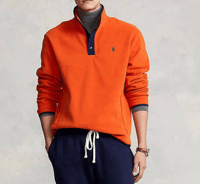 New Polo Ralph Lauren Fleece Mockneck Recycled Materials Pullover