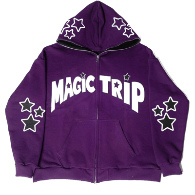 Image of Vintage Y2K Purple 'Magic Trip' Hoodie