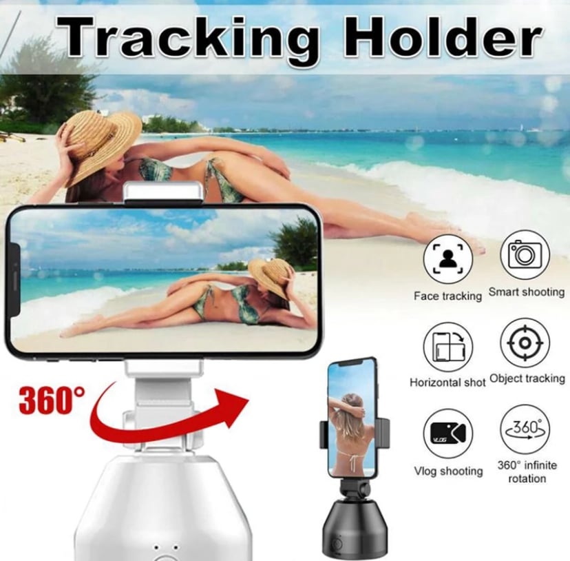 Image of Personal IA Face Cameraman 360 Degree Rotation Face Tracking Mobile Phone Stand