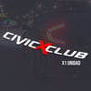 Sticker Civic X Club Blanco (Cambia el color de la X)