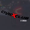 Civic X Club Negro (Cambia el color de la X)