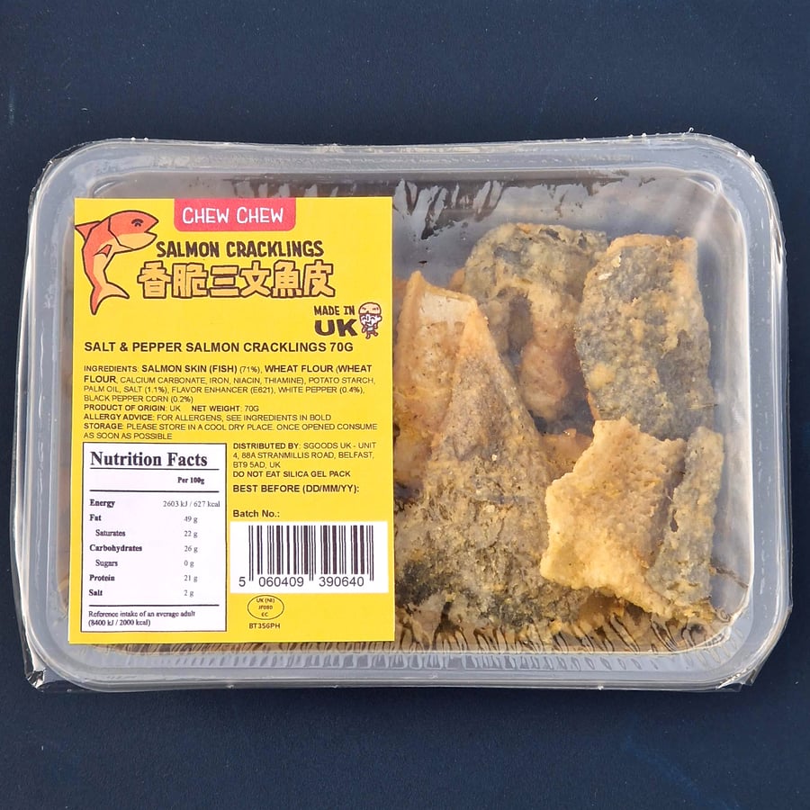Image of Fish Cracklings (Salmon) - Salt & Pepper (Wholesale & OEM)