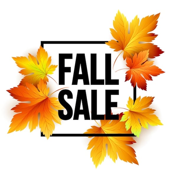 Image of First day of fall sale. 