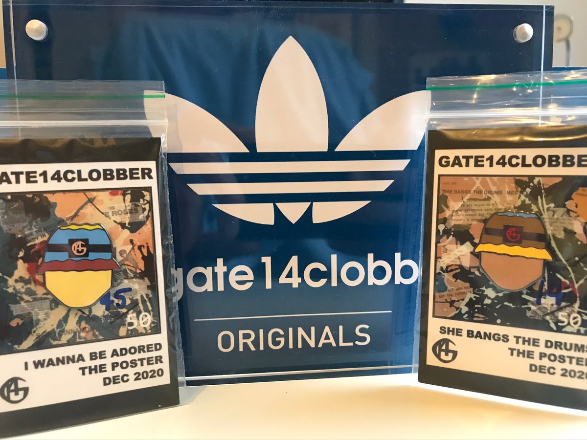 Image of SALE: 'Adored' and 'Drums' Pin Badge Set 1/50