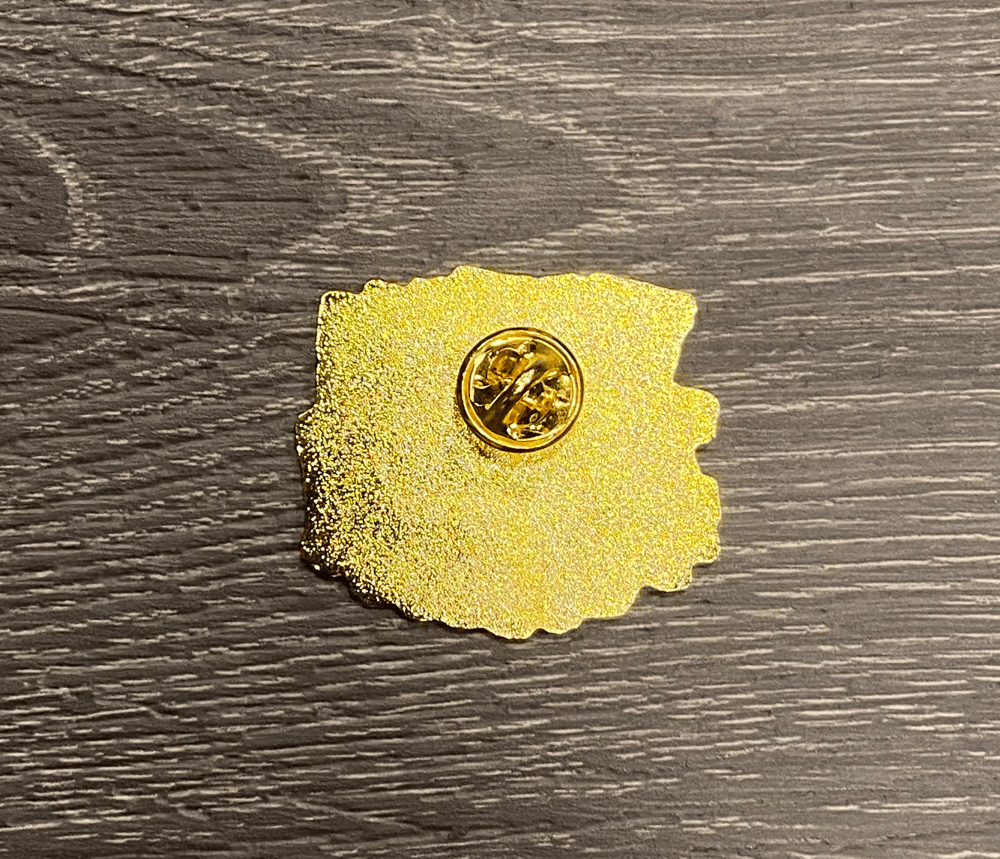 Image of Satan Takes A Holiday - Pin (Gold)