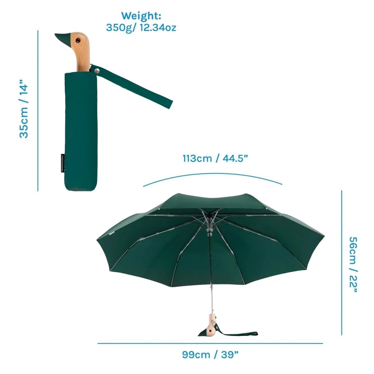 PARAPLUIE CANARD VERT FORÊT, ORIGINAL DUCKHEAD Image 4