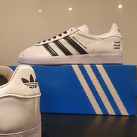 Adidas Gazelle White / Black Custom