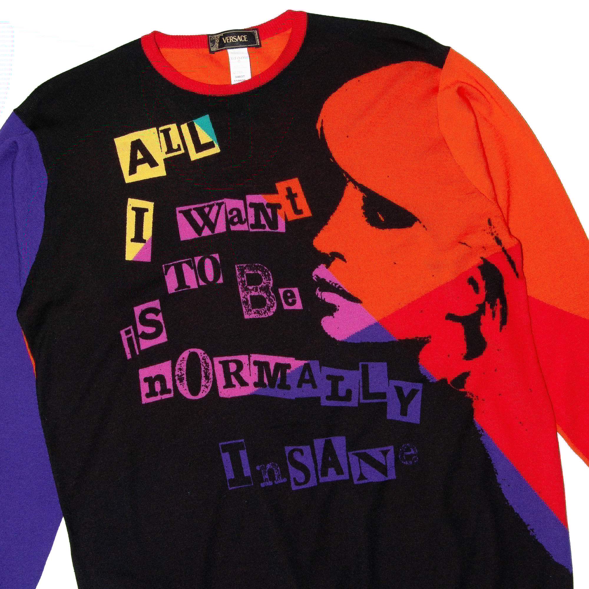 Image of Versace 2004 'Normally Insane' Long Sleeve Knit