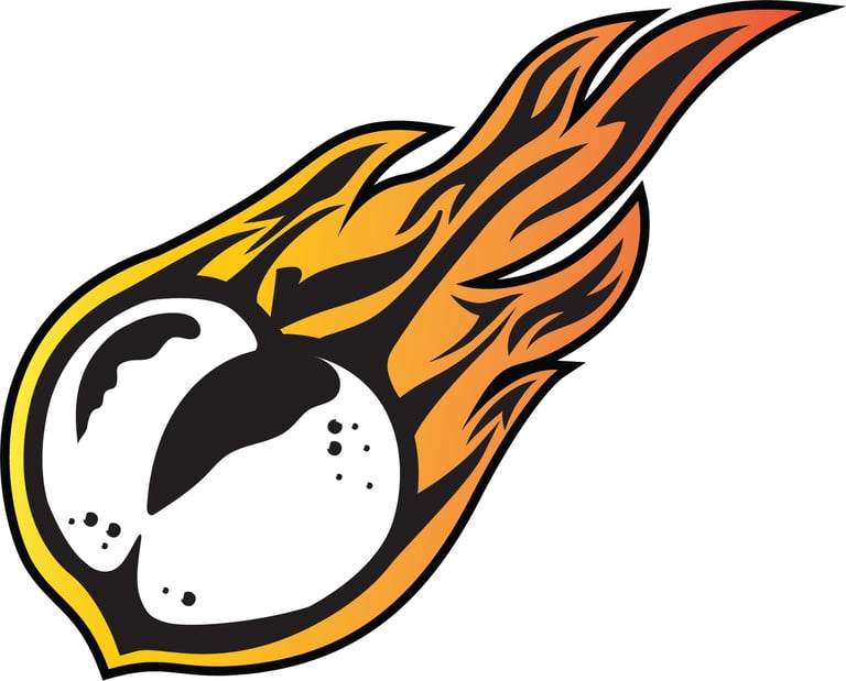 Flaming peach sticker