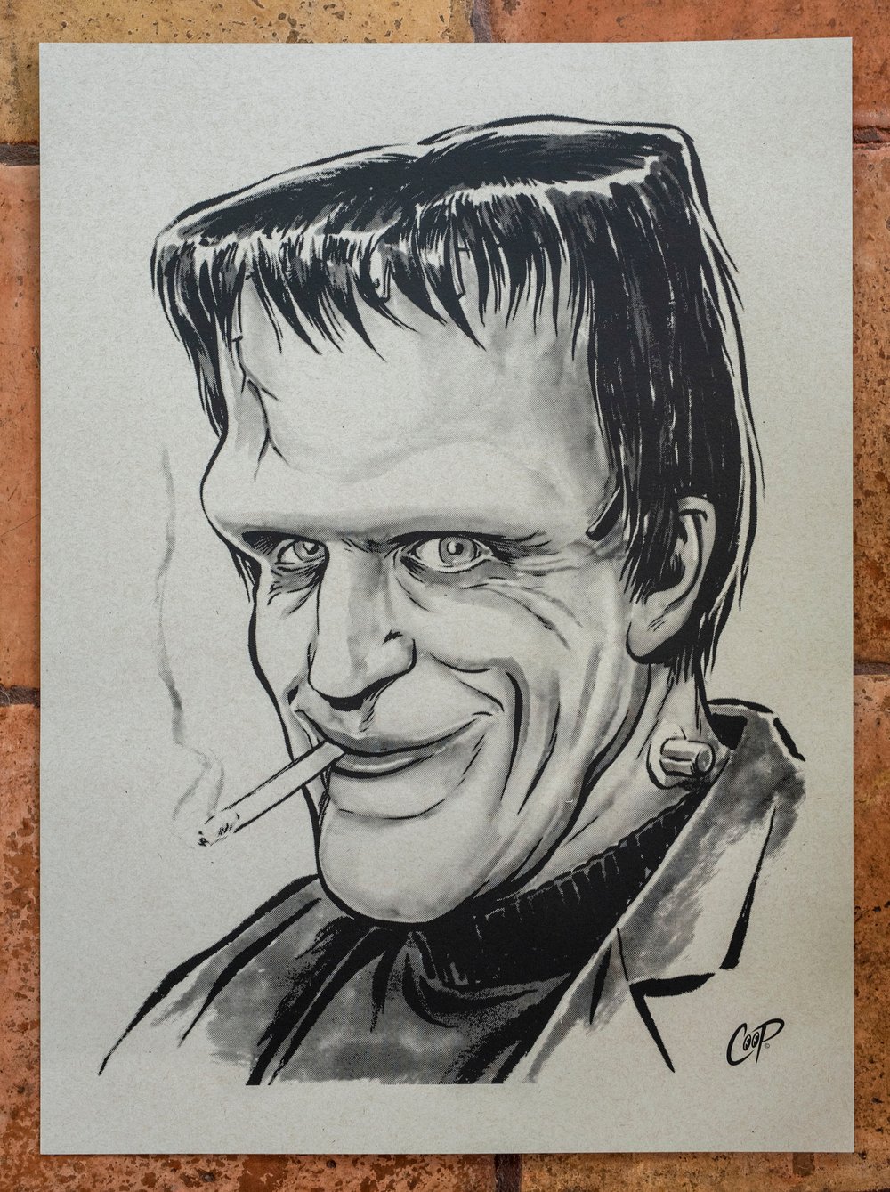 Image of SMOKIN' HERMAN Silkscreen Print (Chipboard edition)