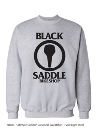 Black Saddle Bike Shop Crew Neck Sweatshirt