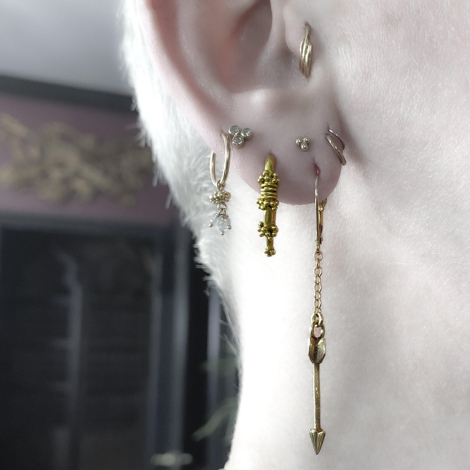 14K Yellow Gold Diamond Arrow Earrings – Maurice's Jewelers