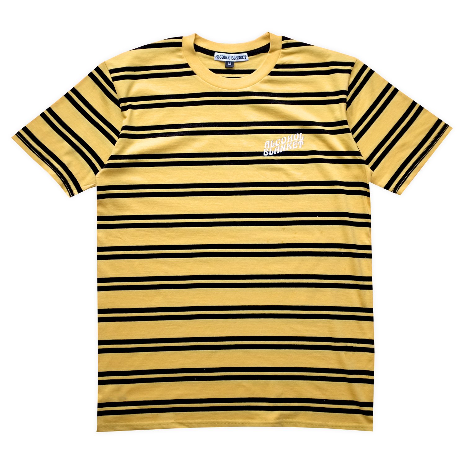 Black and yellow 2024 striped tee shirt