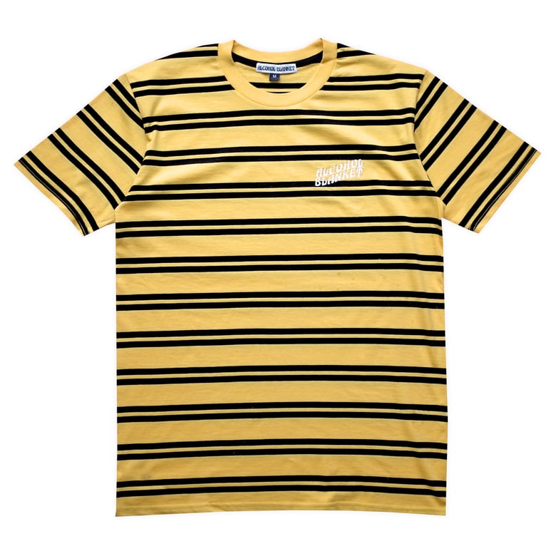 Image of Striped Logo T-Shirt Yellow