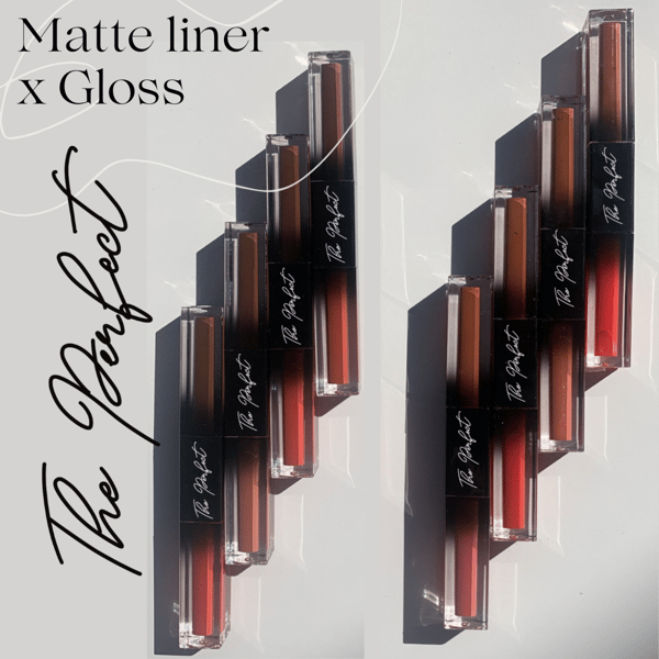 Image of BEST SELLER - Full Set 8 Perfecft Lip Match and The Perfect Clear Gloss