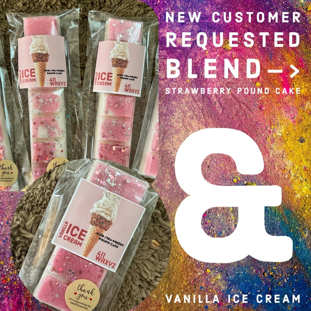 Image of Vanilla Ice Cream & Strawberry Pound Cake Blend