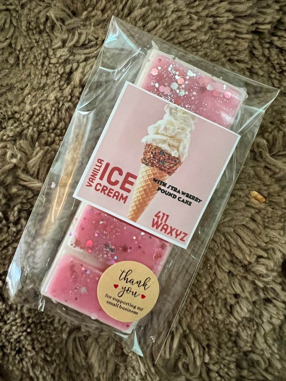 Image of Vanilla Ice Cream & Strawberry Pound Cake Blend