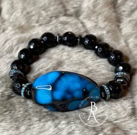 Image 2 of Turquoise Color Pop Agate Bracelet 