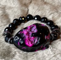 Image 2 of Fuchsia Color Pop Agate Bracelet