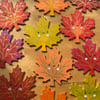 Wooden Autumn Leaves