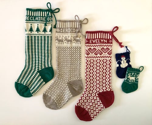 Image of Reindeer Christmas Stocking (two color)