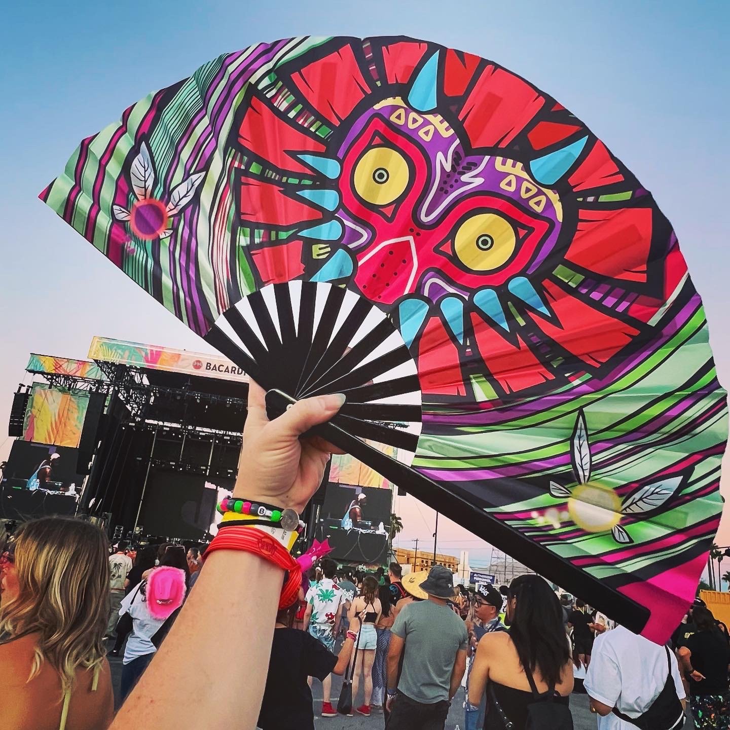 Image of Skull Kid Printed Fan