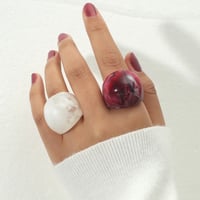 Image 2 of Stylish Bold Fashion Acrylic Rings set of 2