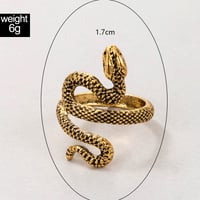Image 4 of Unisex Fashion Snake Punk Adjustable Ring