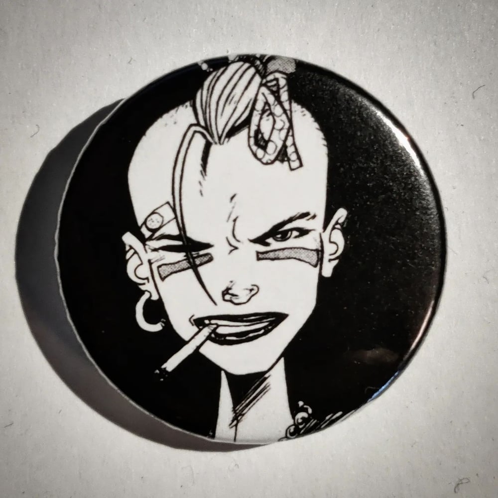 Image of Tank Girl Replica "Force Ten" 38mm Badge/Pin/Button. Jamie Hewlett Design (1990)