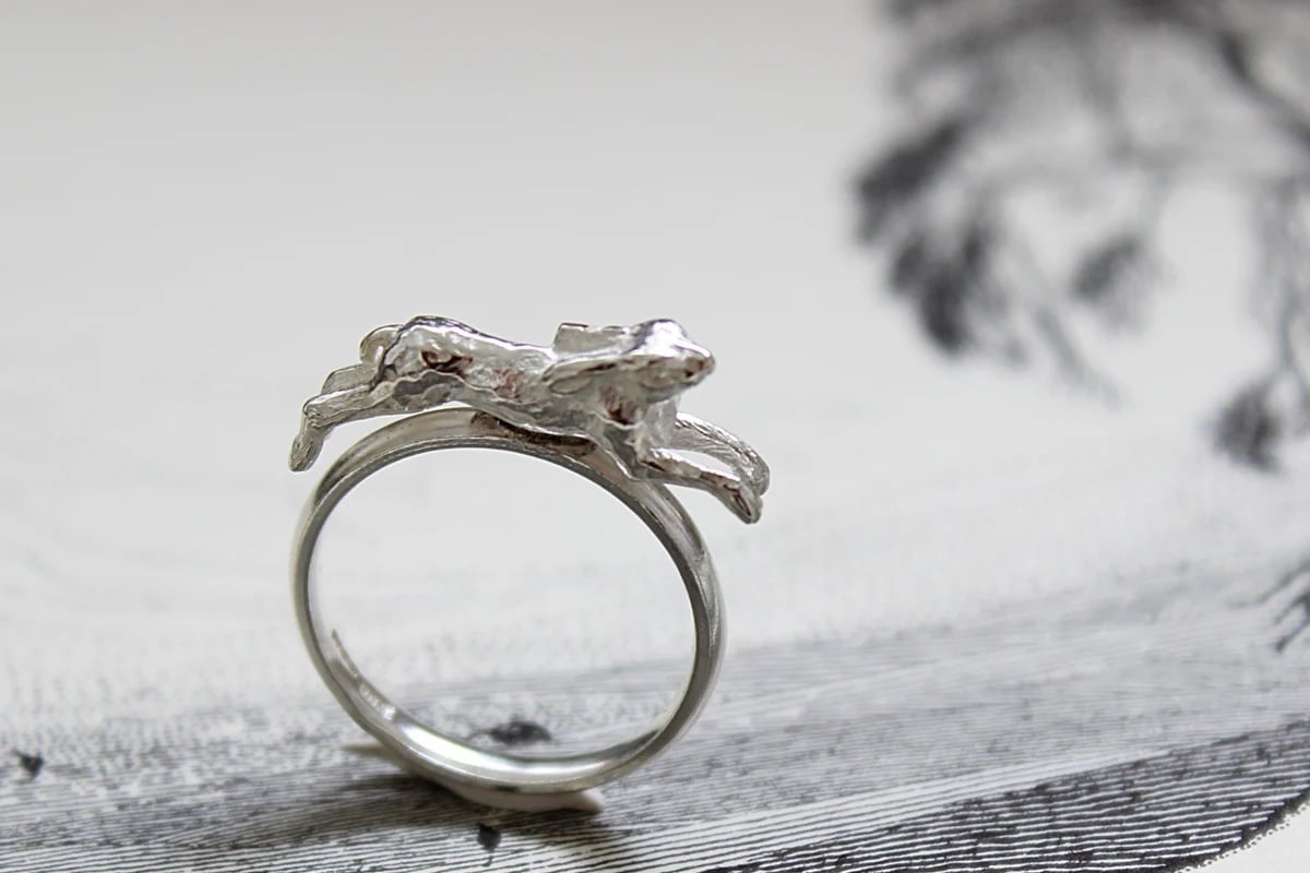 Image of *SALE - WAS £140* Silver hare ring