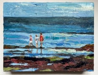 Image 1 of While the tide is out, oil on box canvas