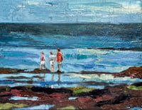 Image 2 of While the tide is out, oil on box canvas