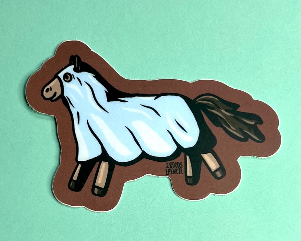 Image of Ghost horse vinyl sticker