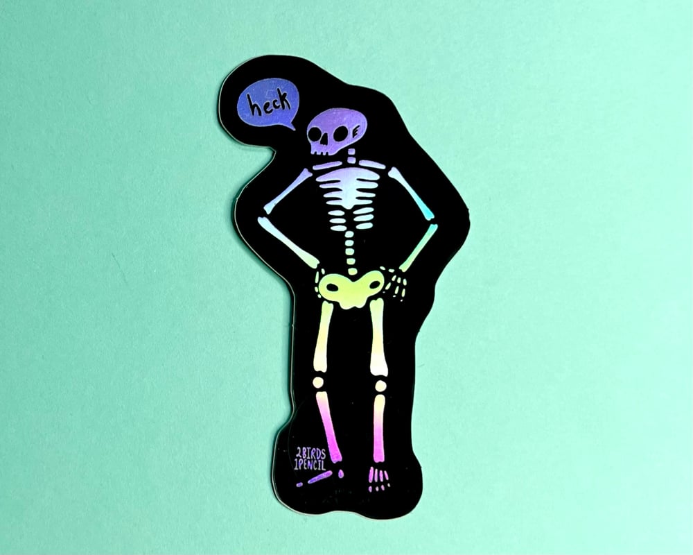 Image of Holographic skeleton sticker