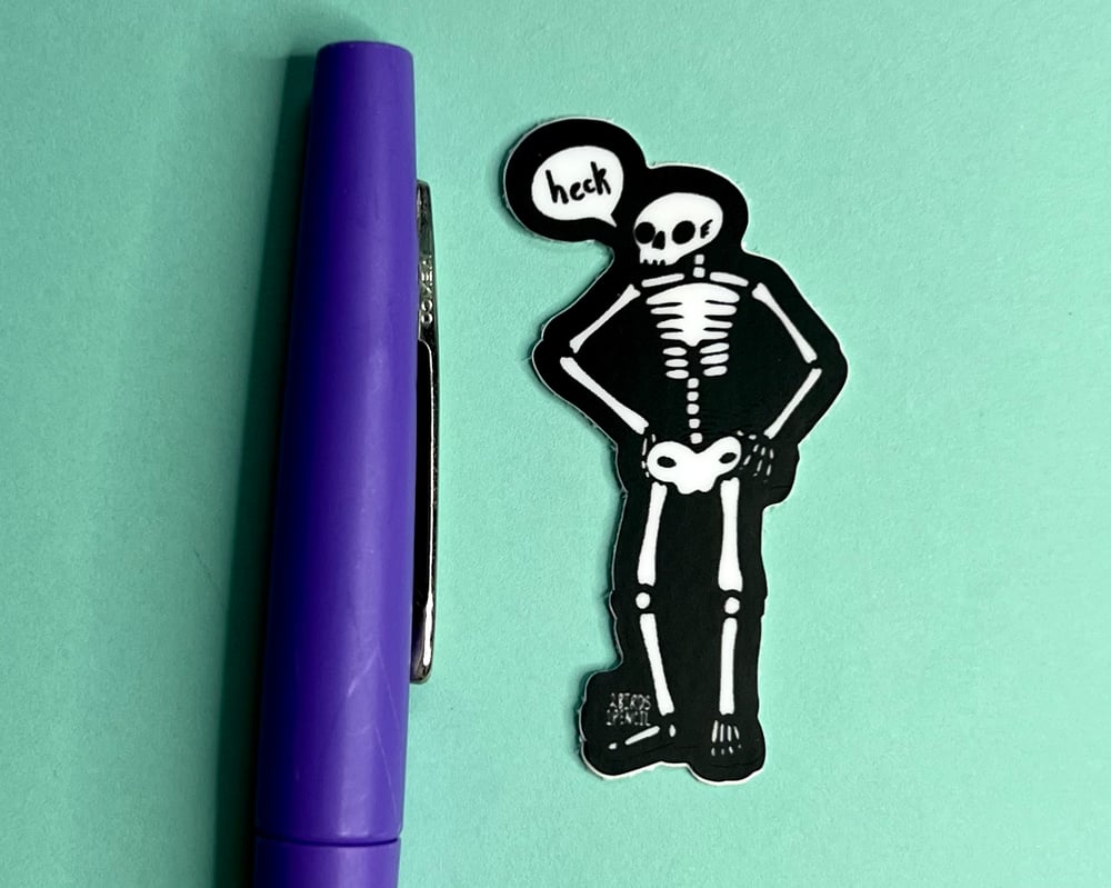 Image of BIG and MINI skeleton vinyl stickers