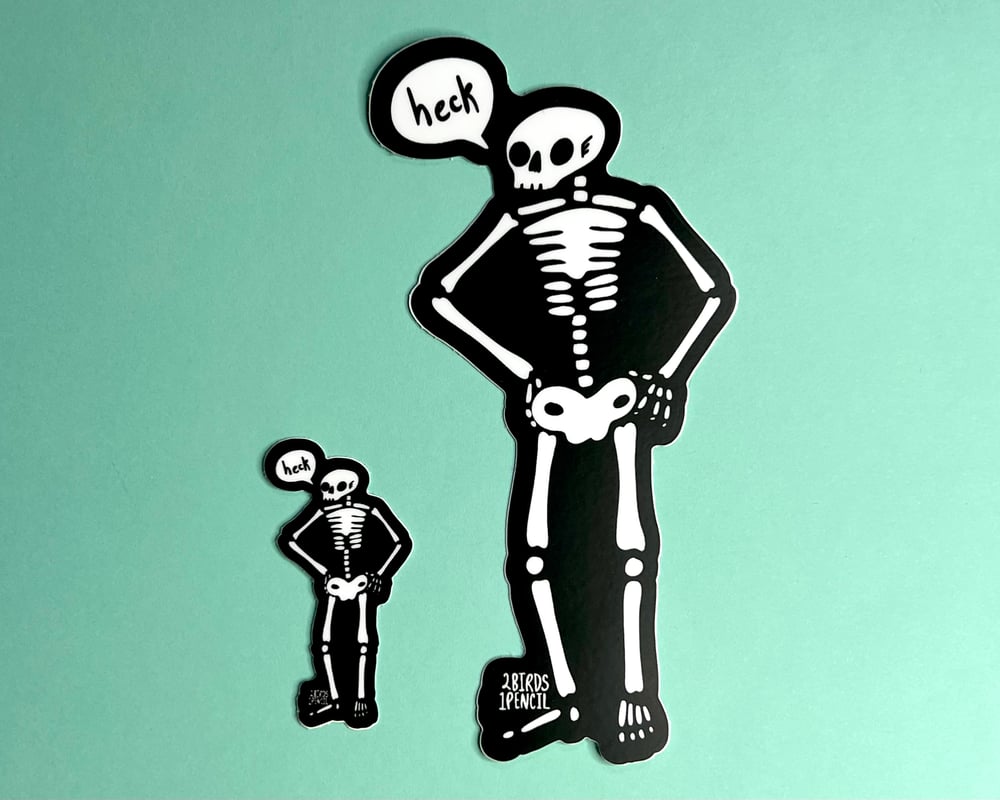 Image of BIG and MINI skeleton vinyl stickers
