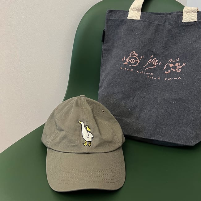 二週年再製雞掰郎！出塊帆布袋＋橄欖色(olive)鳥媽媽鳥寶寶帽組🤎