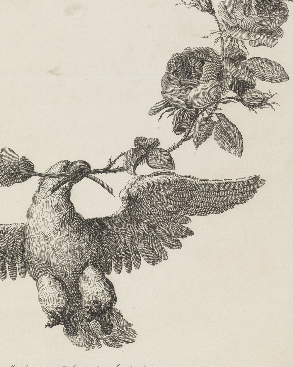 ''Wish letter with wreath and eagle'' (1814 - 1848)