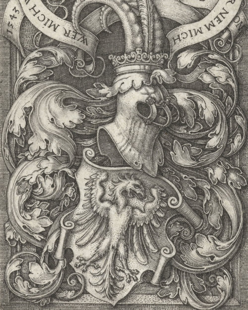 ''Weapon with a rooster on a shield'' (1543)
