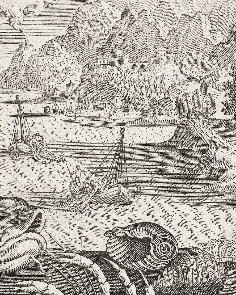 ''Two fish on the beach'' (1598 - 1618)
