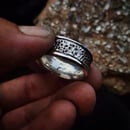 Image 2 of Sand Casted "Hammered" ring