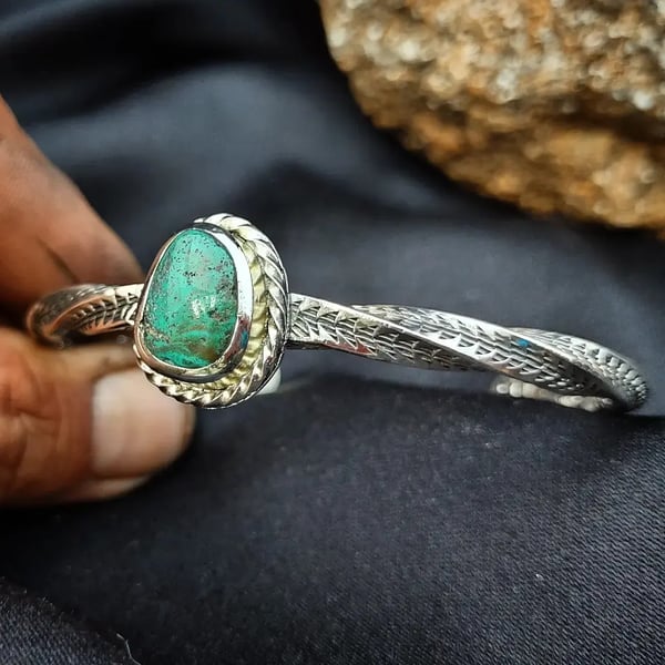 Image of Turquoise Twisted Stacker