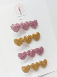 Image 1 of Sparkling Hearts Clips 