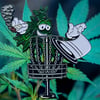 Disc Golf With Buds Pin